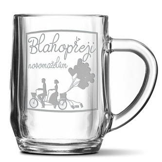 Půllitr Blahopřeji novomanželům: 0,5