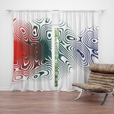 Závěs Dvoubarevná abstrakce: 2ks 140x250cm