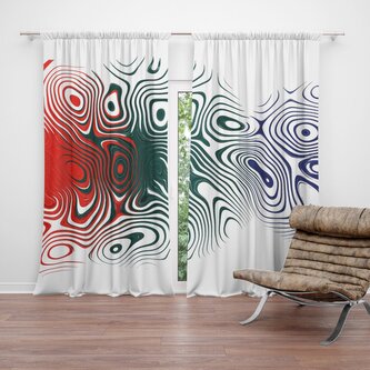 Závěs Dvoubarevná abstrakce: 2ks 140x250cm Závěs Dvoubarevná abstrakce: 2ks 140x250cm