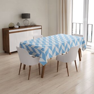 Ubrus Modrobílé kosodélníky: 130x170 cm Ubrus Modrobílé kosodélníky: 130x170 cm
