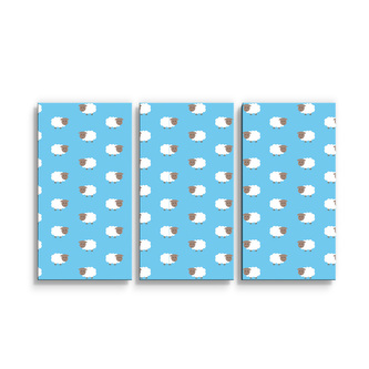 Obraz - 3-dílný Ovečky: 120x80 cm