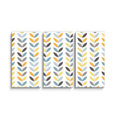 Obraz - 3-dílný Barevné lístky : 120x80 cm