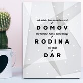 Dárková cedulka Domov 5: 30x40 cm