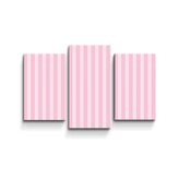 Obraz - 3-dílný Růžové pruhy: 75x50 cm