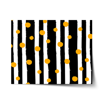 Plakát Pruhy a puntíky: 120x80 cm