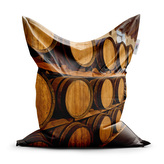 Sedací vak Dřevěné sudy: 150x100 cm