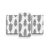 Obraz - 3-dílný Šedé stromky: 75x50 cm