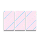 Obraz - 3-dílný Modré pruhy na růžové: 120x80 cm
