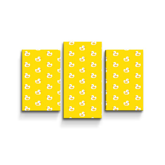 Obraz - 3-dílný Bílé kachničky: 75x50 cm