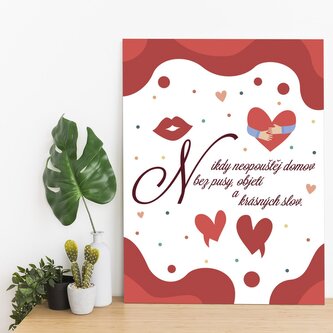 Dárková cedulka Neopouštěj domov: 30x40 cm