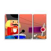 Obraz - 3-dílný Bubeníček: 120x80 cm