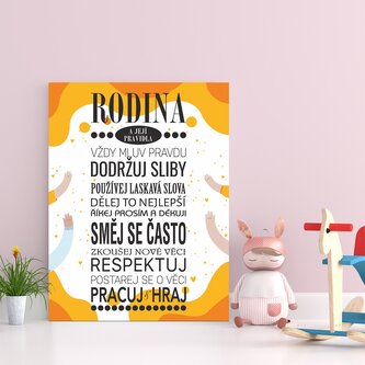 Dárková cedulka Rodina 3: 30x40 cm