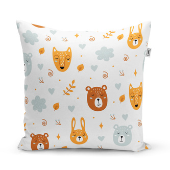 Polštář Medvěd a liška: 50x50 cm