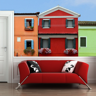 Tapeta Domky: 336x220 cm Tapeta Domky: 336x220 cm