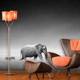 Tapeta Slon a zebra: 208x125 cm