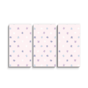 Obraz - 3-dílný Barevné hvězdy: 120x80 cm