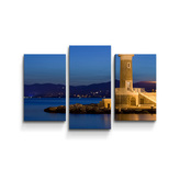 Obraz - 3-dílný Noční maják: 75x50 cm