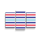 Obraz - 3-dílný Barevné veselé pruhy: 75x50 cm