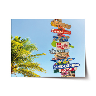 Plakát Ukazatele měst: 120x80 cm