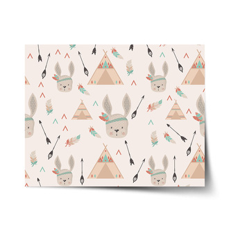 Plakát Zajíček indián: 120x80 cm