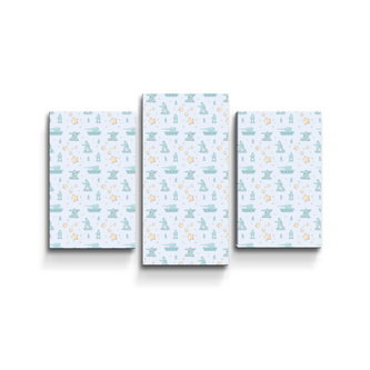 Obraz - 3-dílný Dětské tanky: 75x50 cm