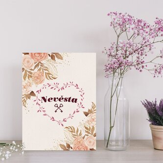 Dárková cedulka Nevěsta srdce: 30x40 cm
