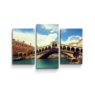 Obraz - 3-dílný Ponte di Rialto: 75x50 cm