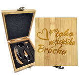 Dárková sada na víno Pro toho nejlepšího bráchu: 147×168×49 mm
