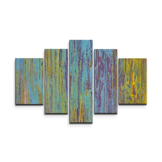 Obraz - 5-dílný Dřevěná abstrakce: 125x90 cm