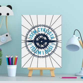 Dárková cedulka Jsem cyklista tělem i duší: 30x40 cm