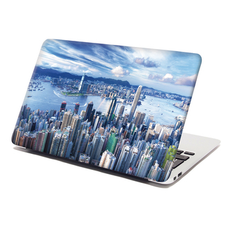 Samolepka na notebook Město s mrakodrapy: 38x26 cm