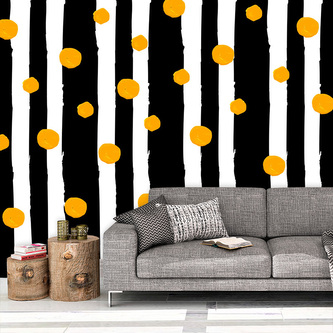 Tapeta Pruhy a puntíky: 125x75 cm