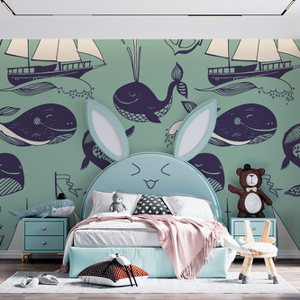 Tapeta Velryby: 336x220 cm Tapeta Velryby: 336x220 cm