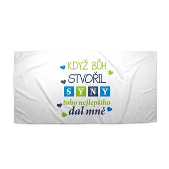 Ručník Když Bůh stvořil syny: 30x50 cm