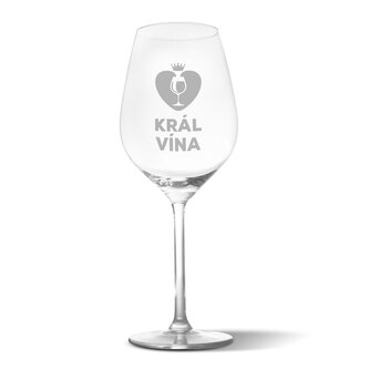 Sklenička na víno Král vína: 49 cl