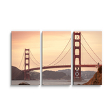 Obraz - 3-dílný Golden Gate 2: 120x80 cm