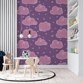 Tapeta Růžové obláčky: 336x220 cm