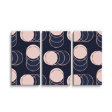 Obraz - 3-dílný Kruhy a puntíky: 120x80 cm