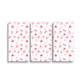 Obraz - 3-dílný Růžové dudlíky: 120x80 cm