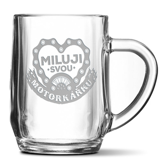 Půllitr Miluji svou motorkářku: 0,5