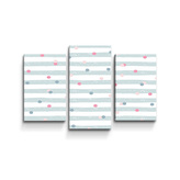 Obraz - 3-dílný Tečky a pruhy: 75x50 cm