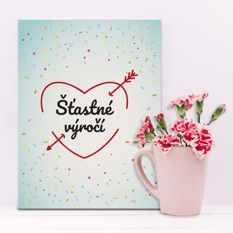 Dárková cedulka Šťastné výročí: 30x40 cm