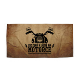 Ručník Zrozený k jízdě na motorce: 70x140 cm