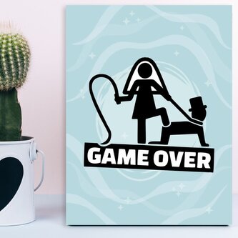Dárková cedulka Game over: 30x40 cm