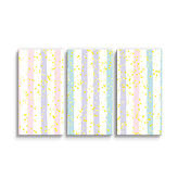 Obraz - 3-dílný Pruhy a tečky štětcem: 120x80 cm