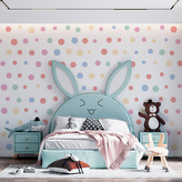 Tapeta Různě barevné puntíky: 208x125 cm