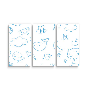 Obraz - 3-dílný Kreslení nejmenších: 120x80 cm