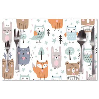 Prostírání Animovaná lesní zvířátka: 40x30cm