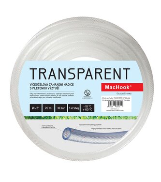 zahradní hadice TRANSPARENT 1/2" 20m bílá