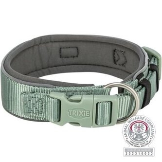 PREMIUM obojek EXTRA široký, šalvěj/grafit - M-L: 40-48 cm/40 mm